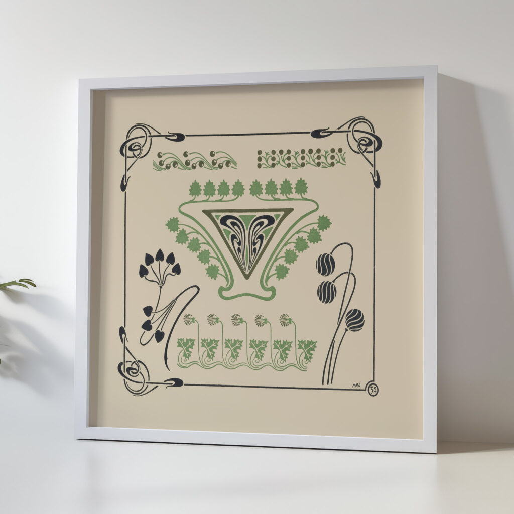 Abstract design based on leaves and arabesques 1900 Maurice Pillard Verneuil 1 5 mockup