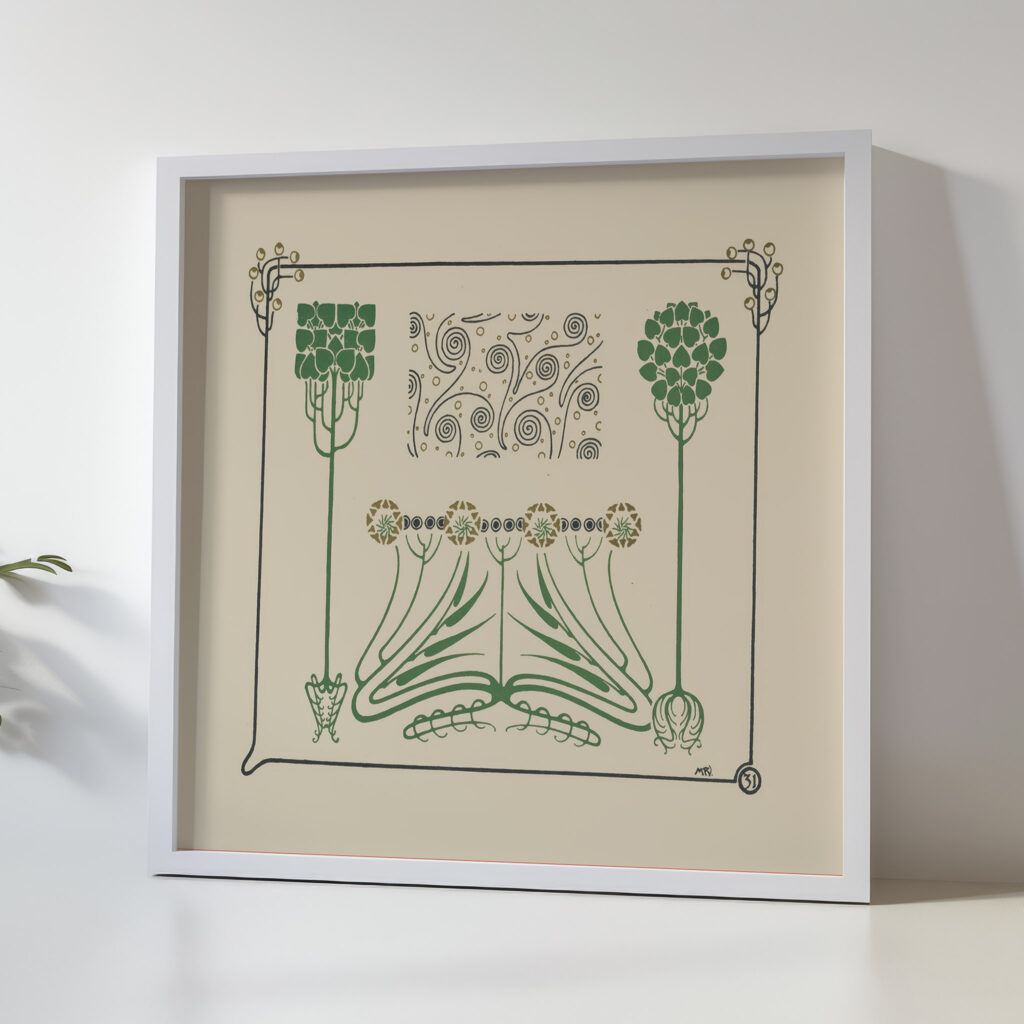 Abstract design based on leaves and arabesques 1900 Maurice Pillard Verneuil 5 mockup