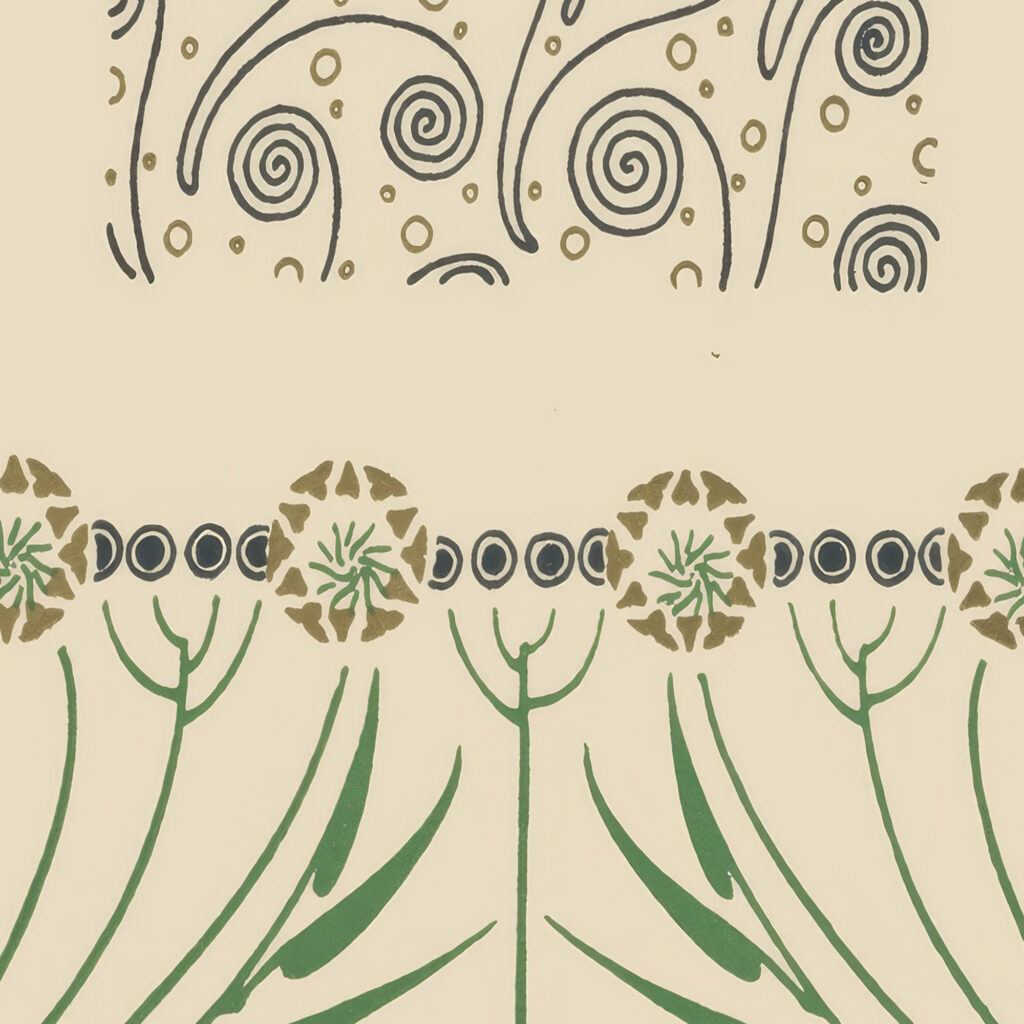 Abstract design based on leaves and arabesques 1900 Maurice Pillard Verneuil 8 mockup