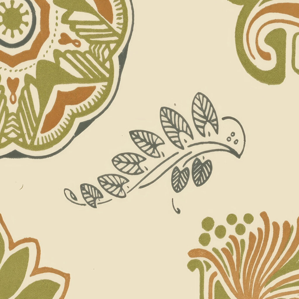 Abstract design based on leaves and organic shapes 1900 George Auriol 1 8 mockup