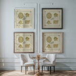 Abstract design based on leaves and organic shapes 1900 George Auriol 1 framed posters mockup