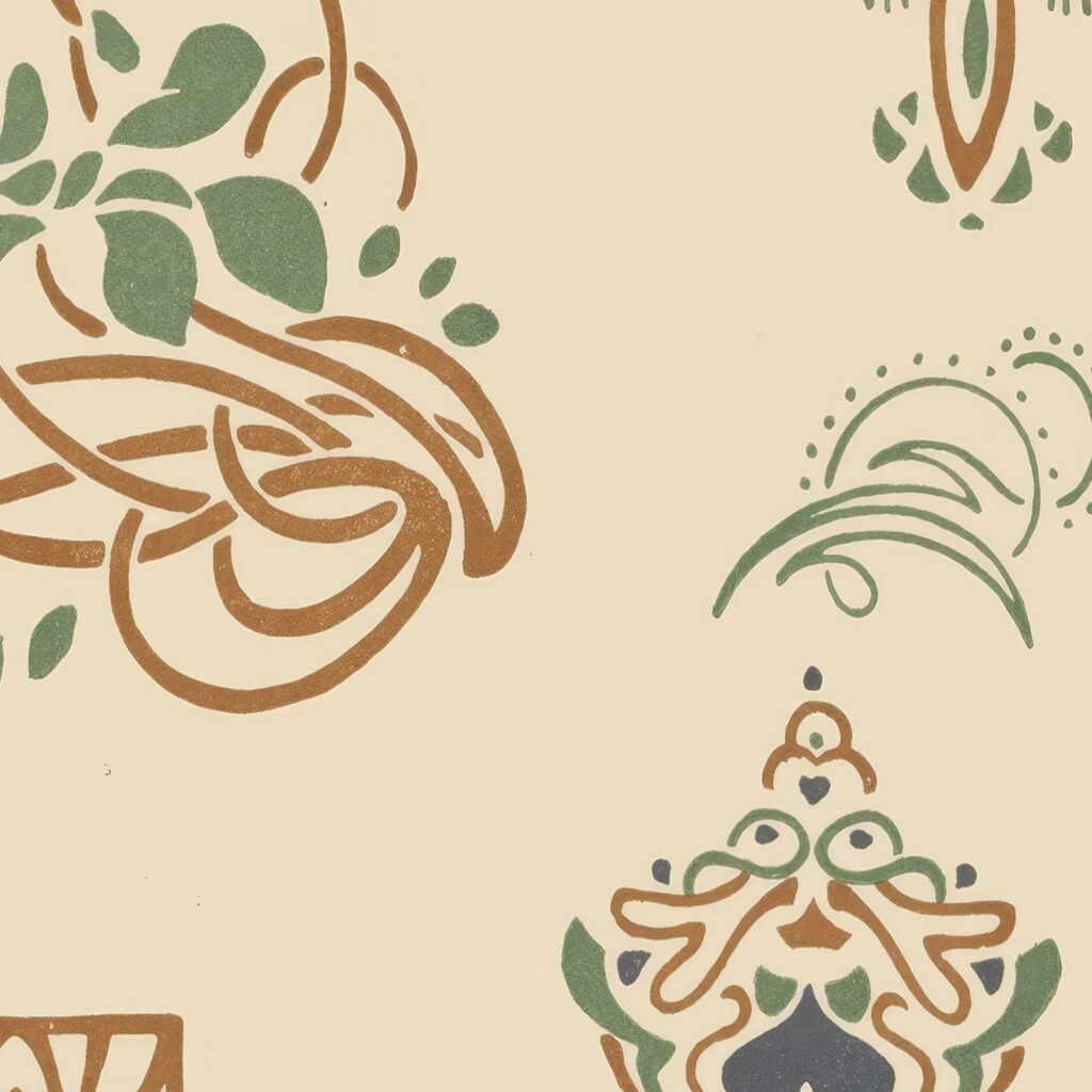 Abstract design based on leaves and organic shapes 1900 George Auriol 8 mockup