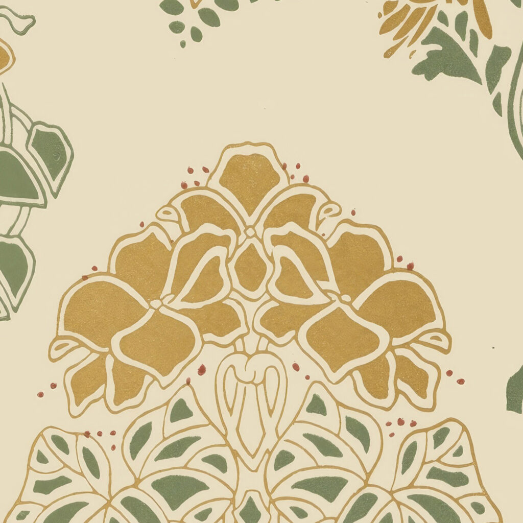 Abstract design based on leaves and trumpet shaped flowers 1900 George Auriol 8 mockup