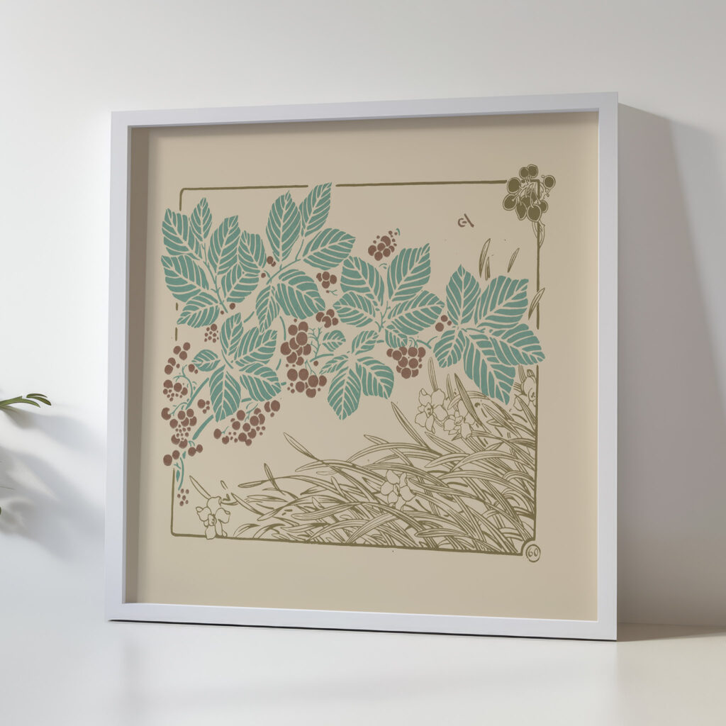 Abstract design based on leaves grass and flowers 1900 George Auriol 5 mockup