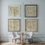 Abstract design based on organic shapes 1900 George Auriol 1 framed posters mockup