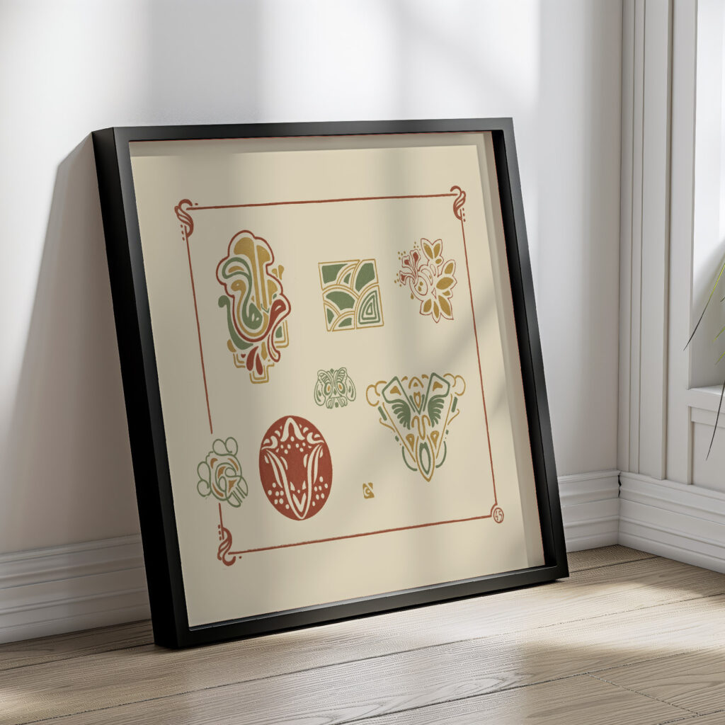 Abstract design based on organic shapes 1900 George Auriol 4 mockup