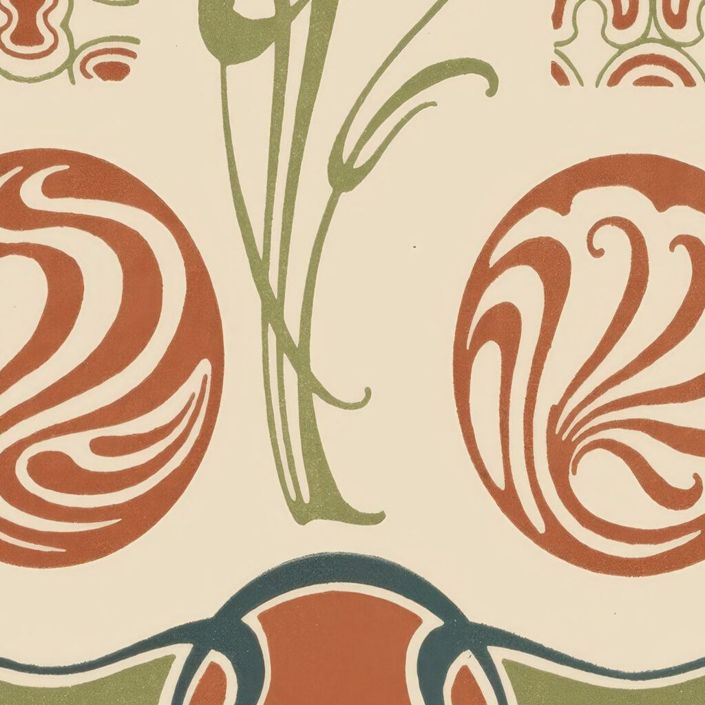 Abstract design based on organic shapes and arabesques. 1900 Maurice Pillard Verneuil 8 mockup