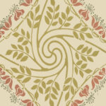 Abstract design based on small leaf shapes. 1900 Maurice Pillard Verneuil 8 mockup