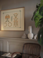 Abstract design based on tiny leaves and berries. 1900 Maurice Pillard Verneuil video mockup