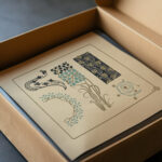 Abstract design based on tiny leaves on stems. 1900 Maurice Pillard Verneuil video mockup