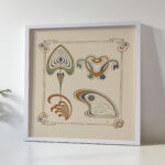 Abstract design based on wings and leaf shapes. 1900 Alphonse Mucha 5 mockup