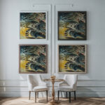 Abstract futurist Composition c. 1912 Chris Lanooy framed posters mockup