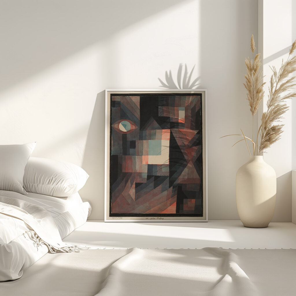 Abstract. Red and Green Gradation with some cinnibar in vertical format 1921 Paul Klee 4 mockup