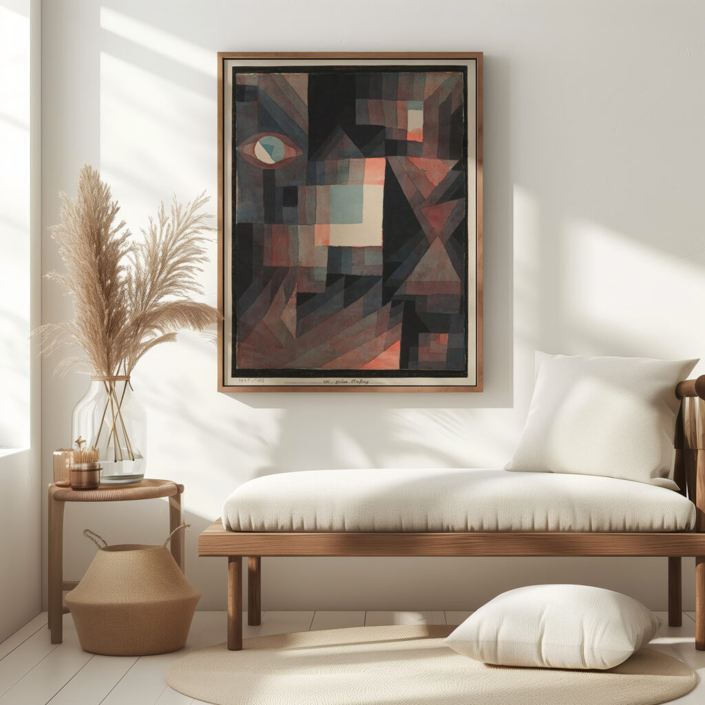 Abstract. Red and Green Gradation with some cinnibar in vertical format 1921 Paul Klee 5 mockup