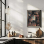 Abstract. Red and Green Gradation with some cinnibar in vertical format 1921 Paul Klee 6 mockup