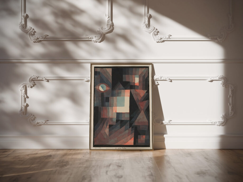 Abstract. Red and Green Gradation with some cinnibar in vertical format 1921 Paul Klee video mockup