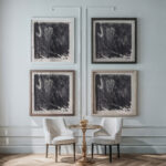 Abstracte compositie 1918 Erich Wichmann framed posters mockup