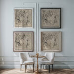 Abstracte compositie 1919 Erich Wichmann 1 framed posters mockup