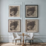 Abstracte compositie 1919 Erich Wichmann framed posters mockup
