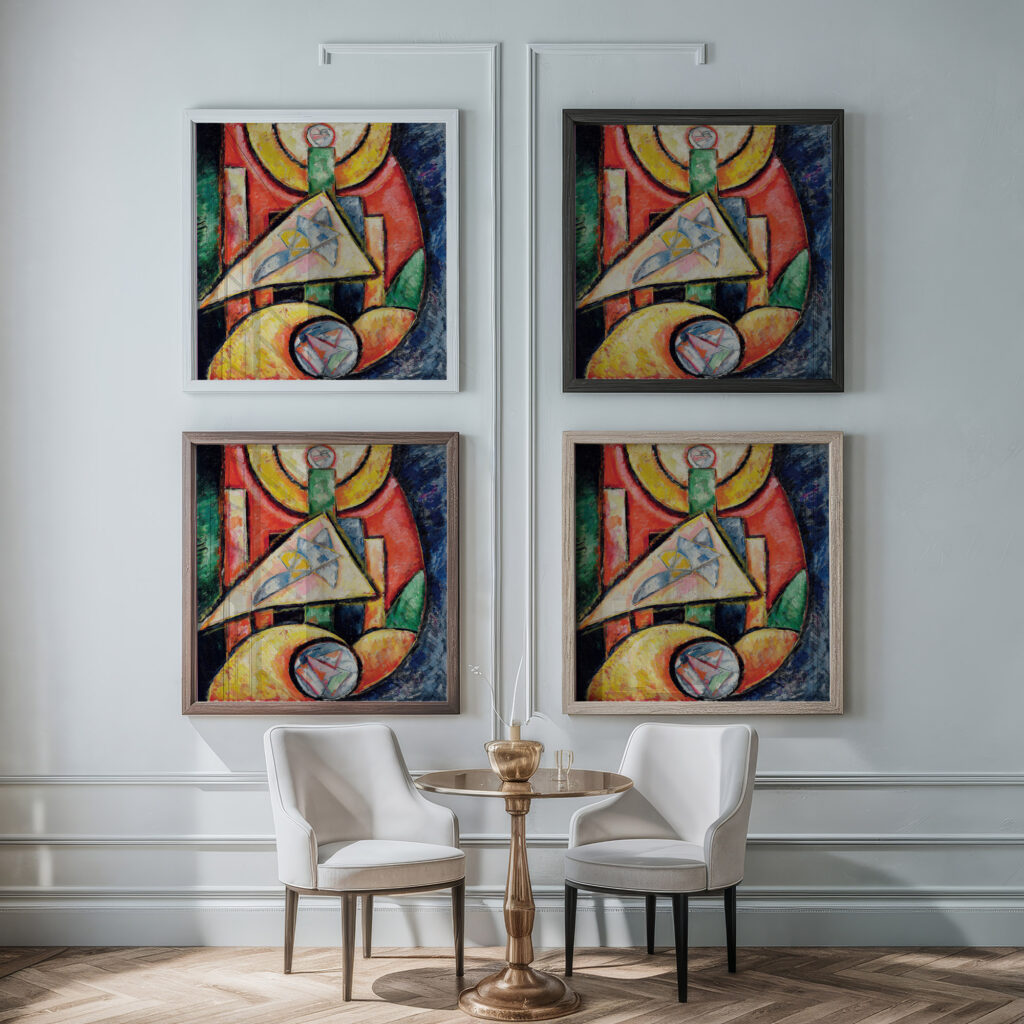 Abstraction 1912 13 Marsden Hartley framed posters mockup