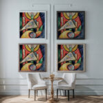 Abstraction 1912 13 Marsden Hartley framed posters mockup