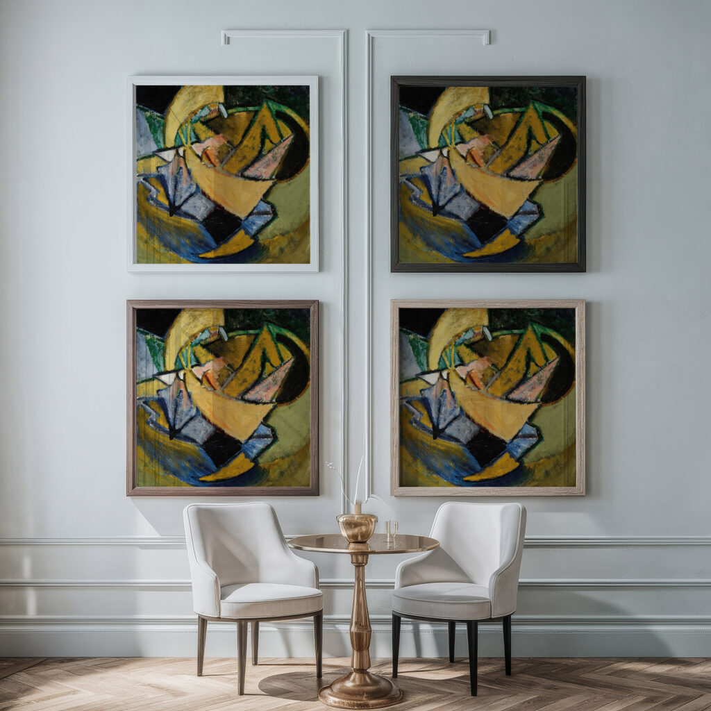 Abstraction 1919 Alfred Henry Maurer framed posters mockup