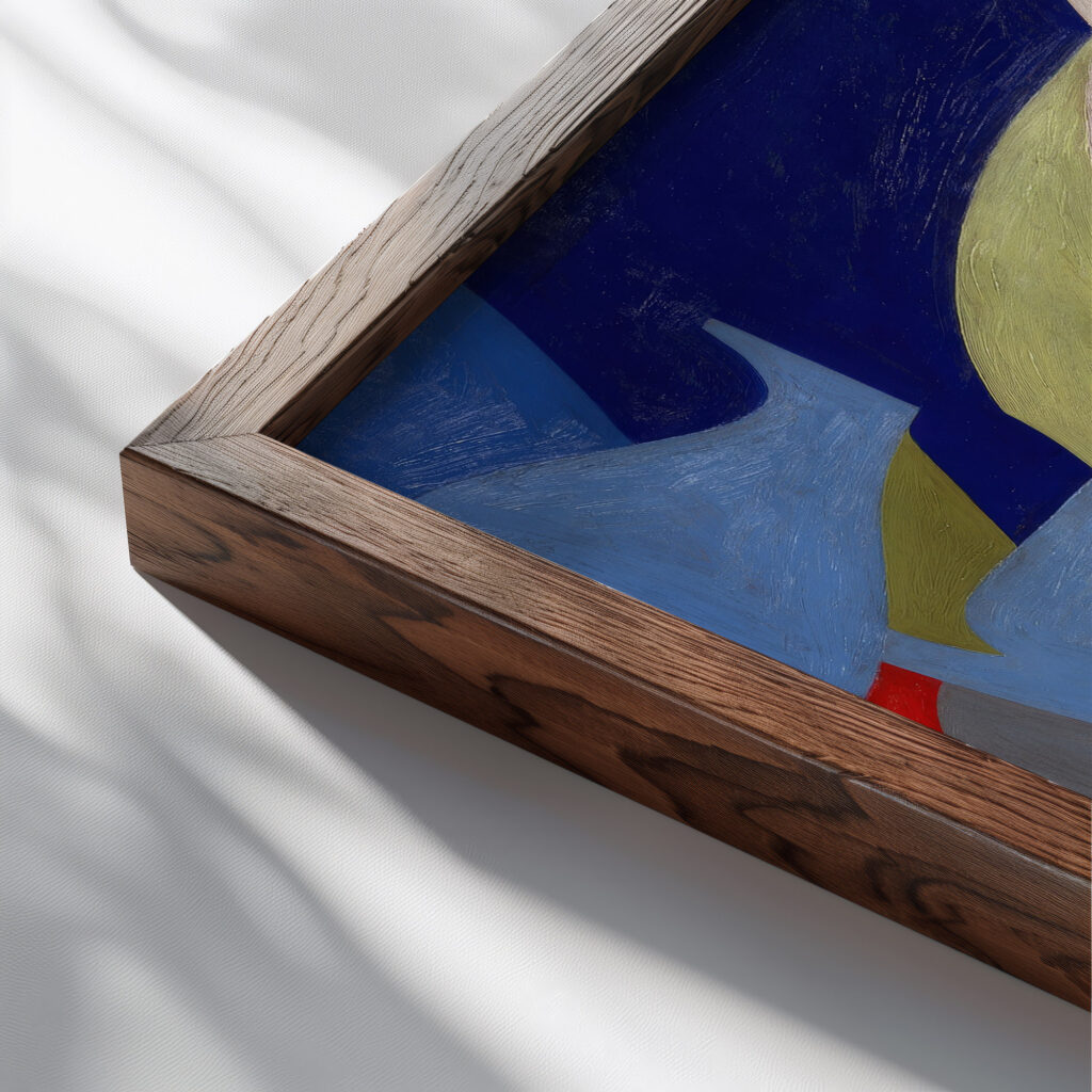 Abstraction 1920 Jay Van Everen close up dark wood mockup