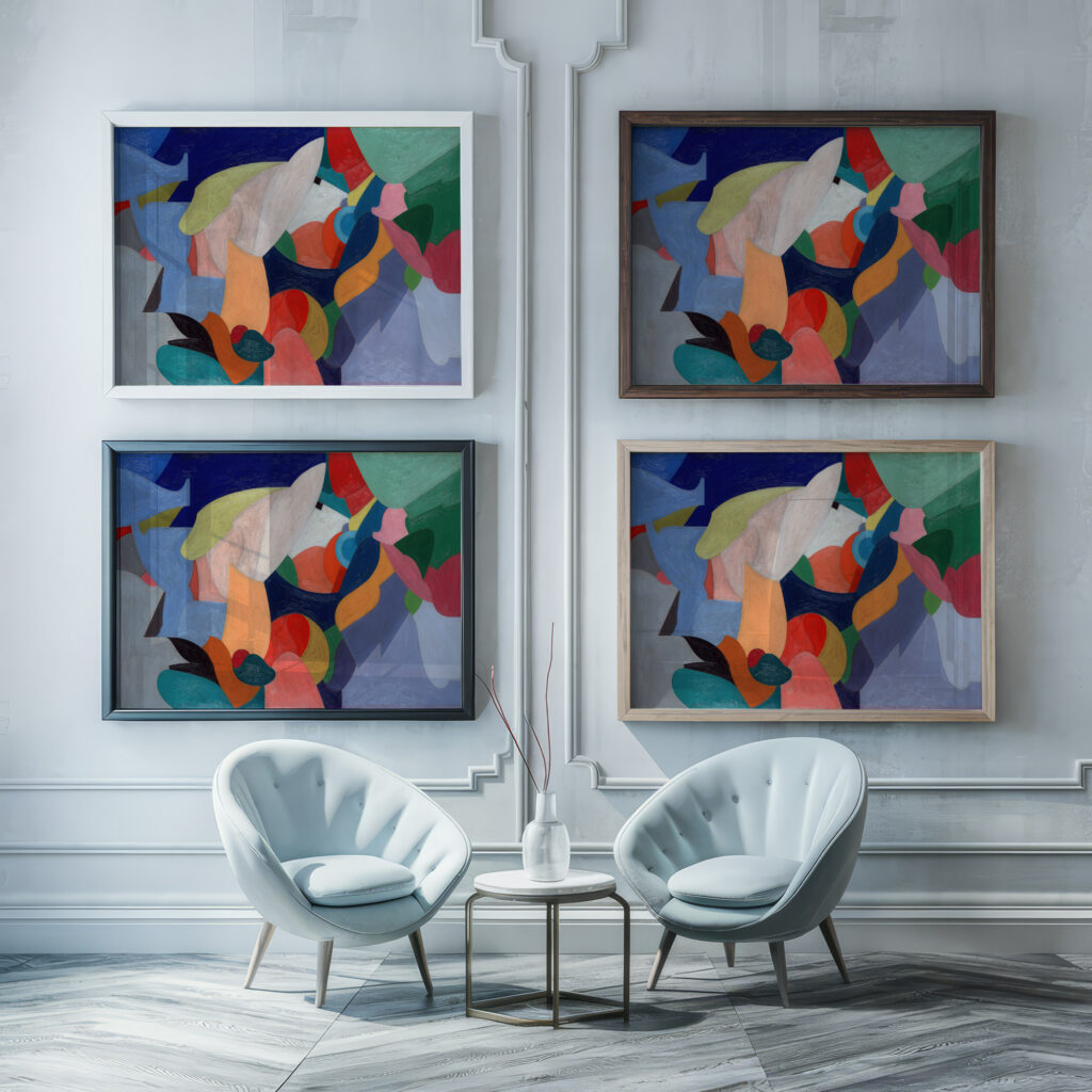 Abstraction 1920 Jay Van Everen framed posters mockup
