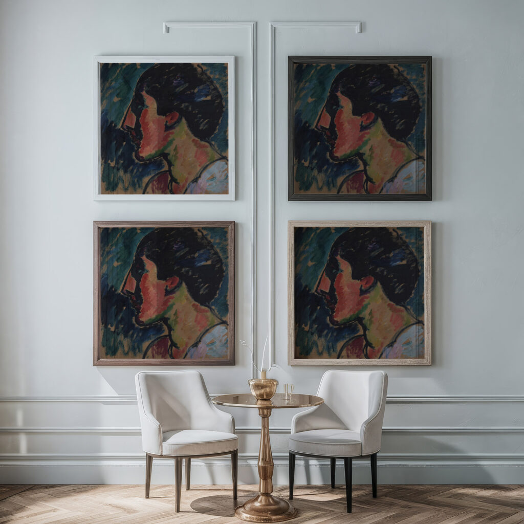 Abstraction 1922 Wassily Kandinsky framed posters mockup