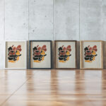 Abstraction Based on Flower Forms II 1921 David Kakabadze framed posters mockup