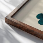 Abstraction Based on Flower Forms III 1921 David Kakabadze close up dark wood mockup