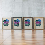 Abstraction Based on Flower Forms III 1921 David Kakabadze framed posters mockup