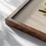 Abstraction Based on Flower Forms IV 1921 David Kakabadze close up dark wood mockup