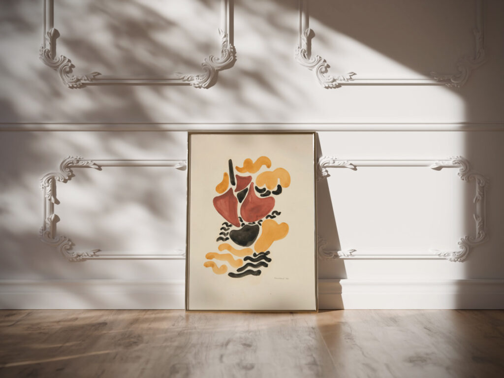 Abstraction Based on Flower Forms IV 1921 David Kakabadze video mockup