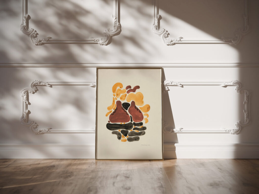 Abstraction Based on Flower Forms VI 1921 David Kakabadze video mockup