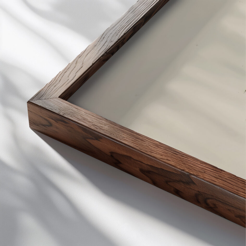 Abstraction Based on Sails IV 1921 David Kakabadze close up dark wood mockup