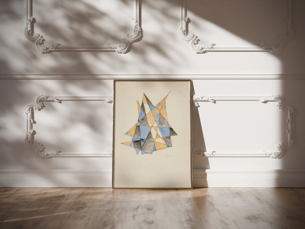 Abstraction Based on SailsVI 1921 David Kakabadze video mockup