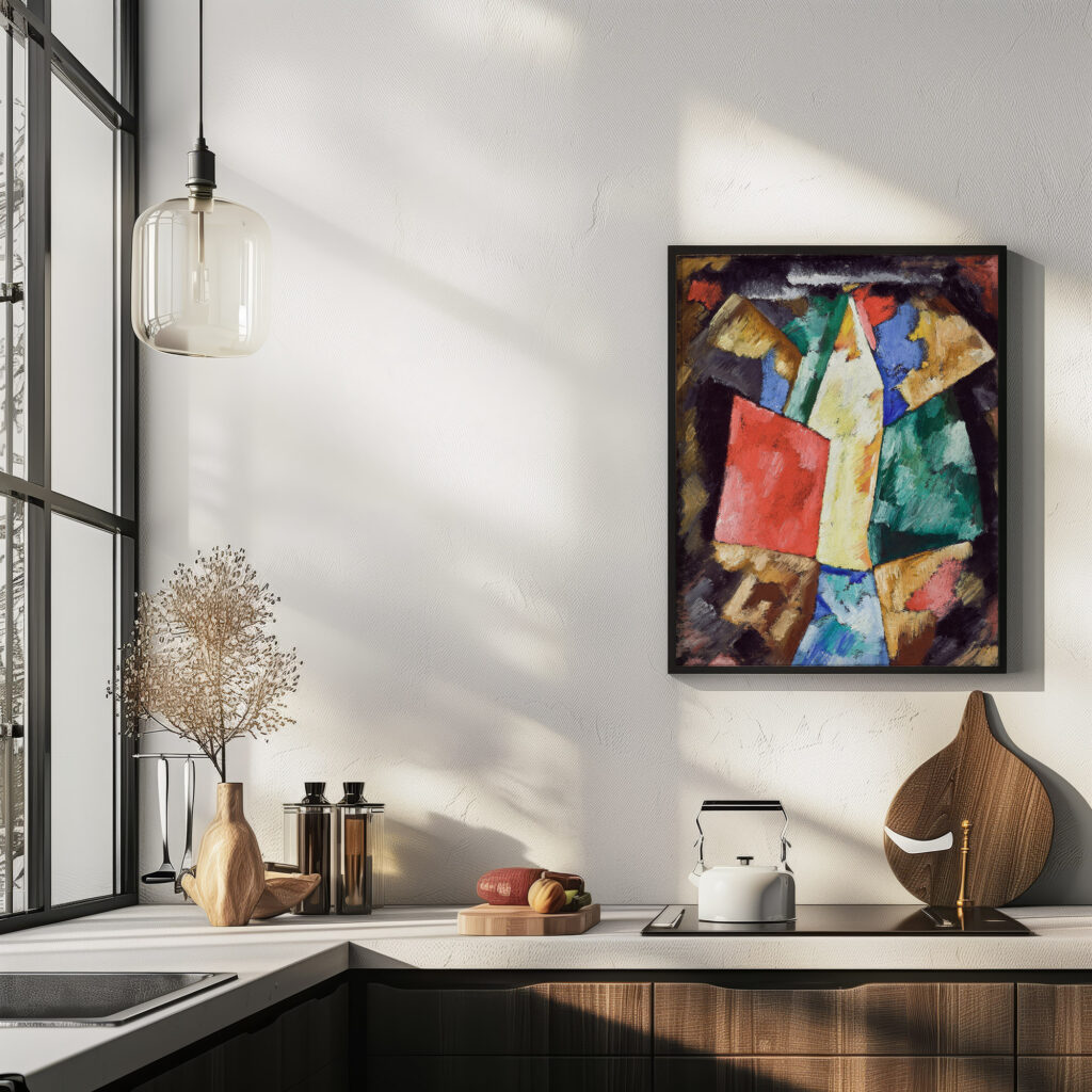 Abstraction Blue Yellow and Green circa 1913 Marsden Hartley 6 mockup