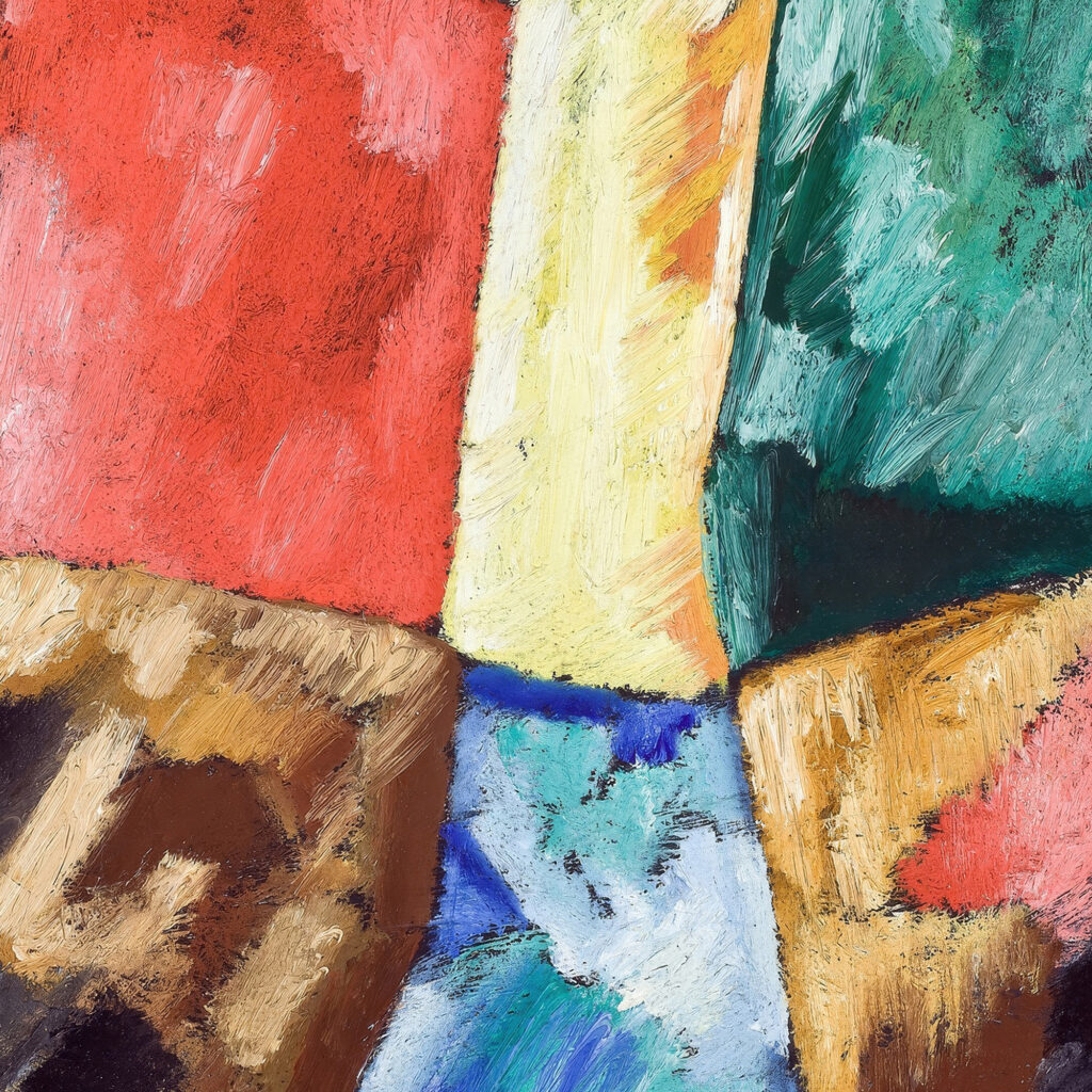 Abstraction Blue Yellow and Green circa 1913 Marsden Hartley 8 mockup