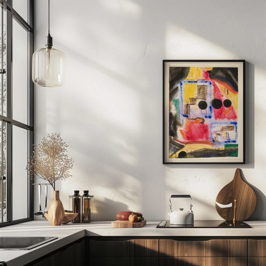 Abstraction Three Black Circles 1922 Fritz Stuckenberg 6 mockup