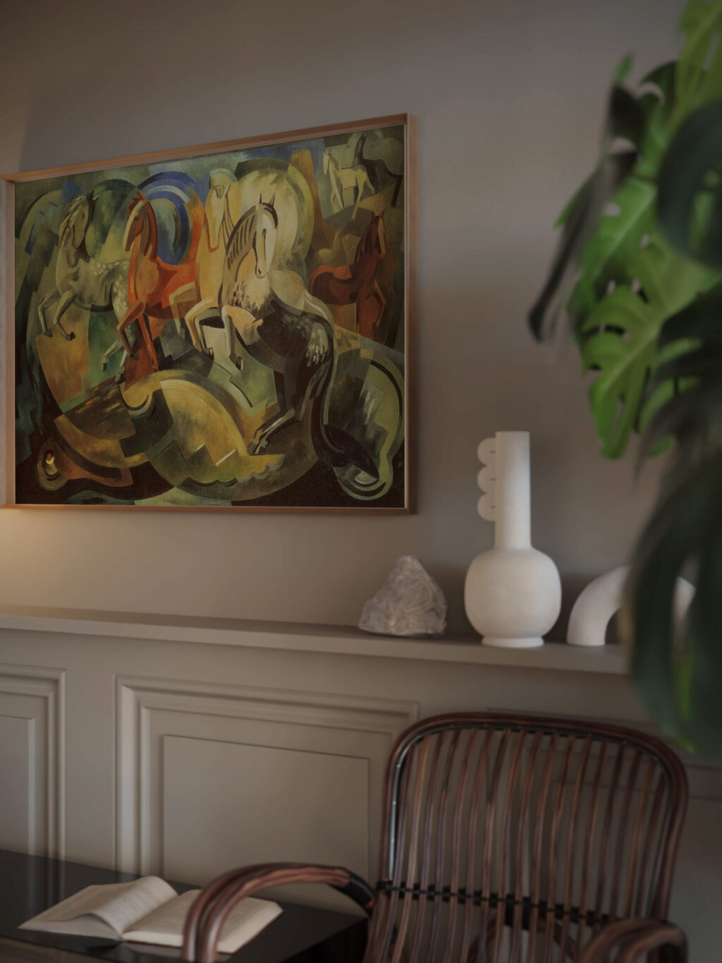 Abstraction of horses 1939 Mainie Jellett video mockup