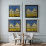 Abstrahierte Giebel 1918 Egon Schiele framed posters mockup