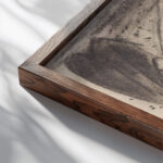 Abstrahierte exotische Landschaft 1911 Franz Marc close up dark wood mockup