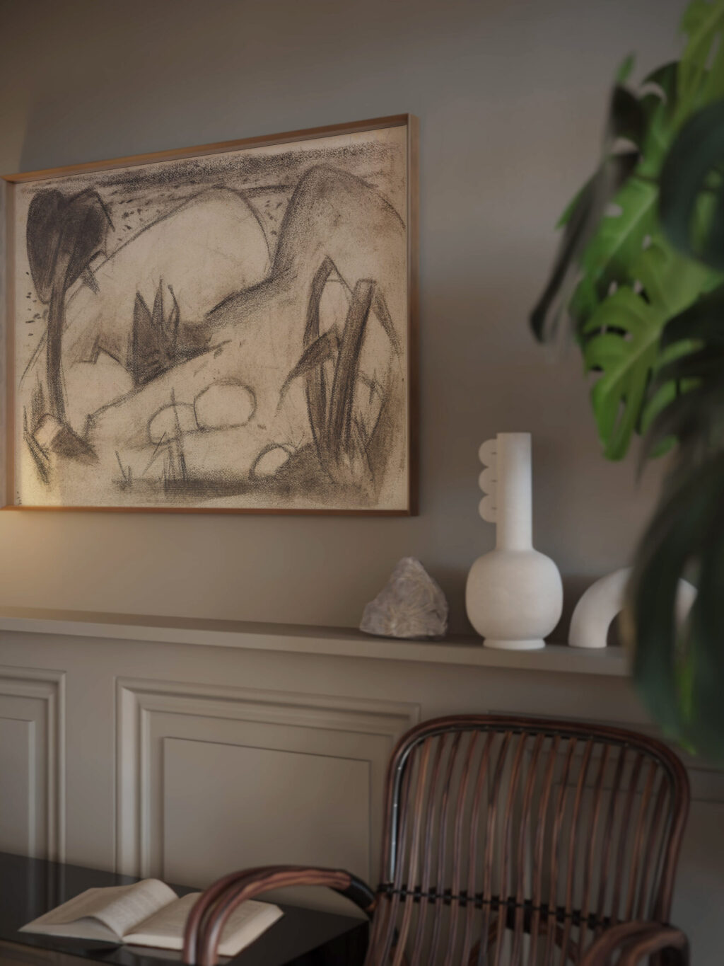 Abstrahierte exotische Landschaft 1911 Franz Marc video mockup