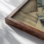 Abstrakte Formen II 1913 August Macke close up dark wood mockup