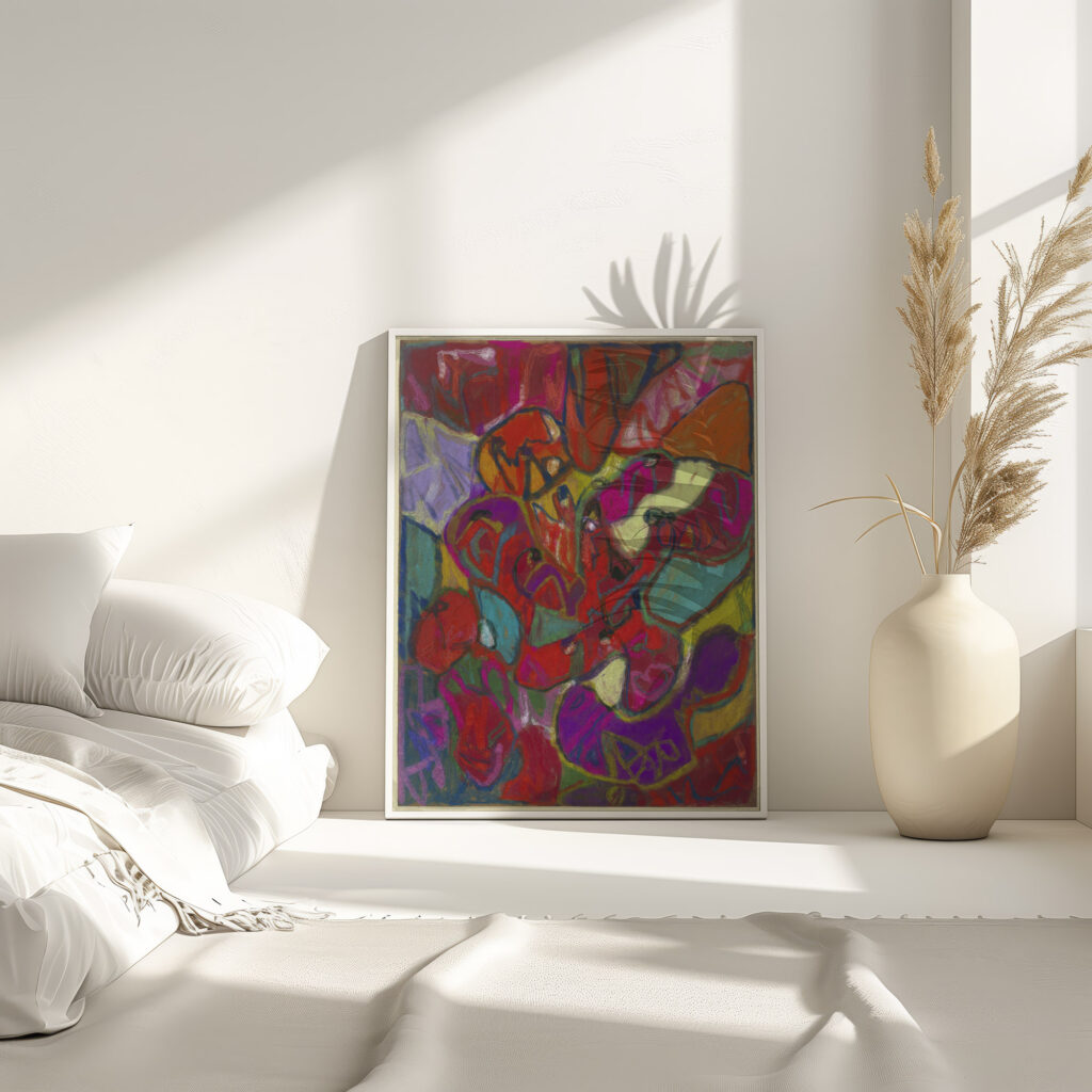 Abstrakte Komposition Hochformat Adolf Holzel 4 mockup