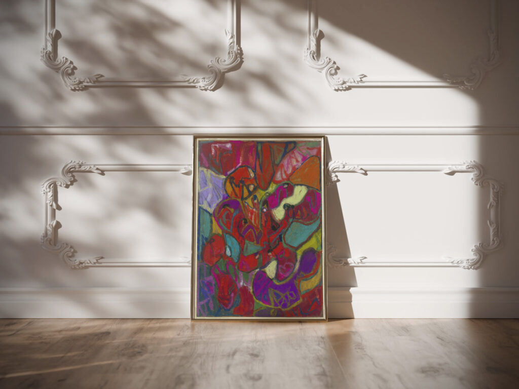 Abstrakte Komposition Hochformat Adolf Holzel video mockup