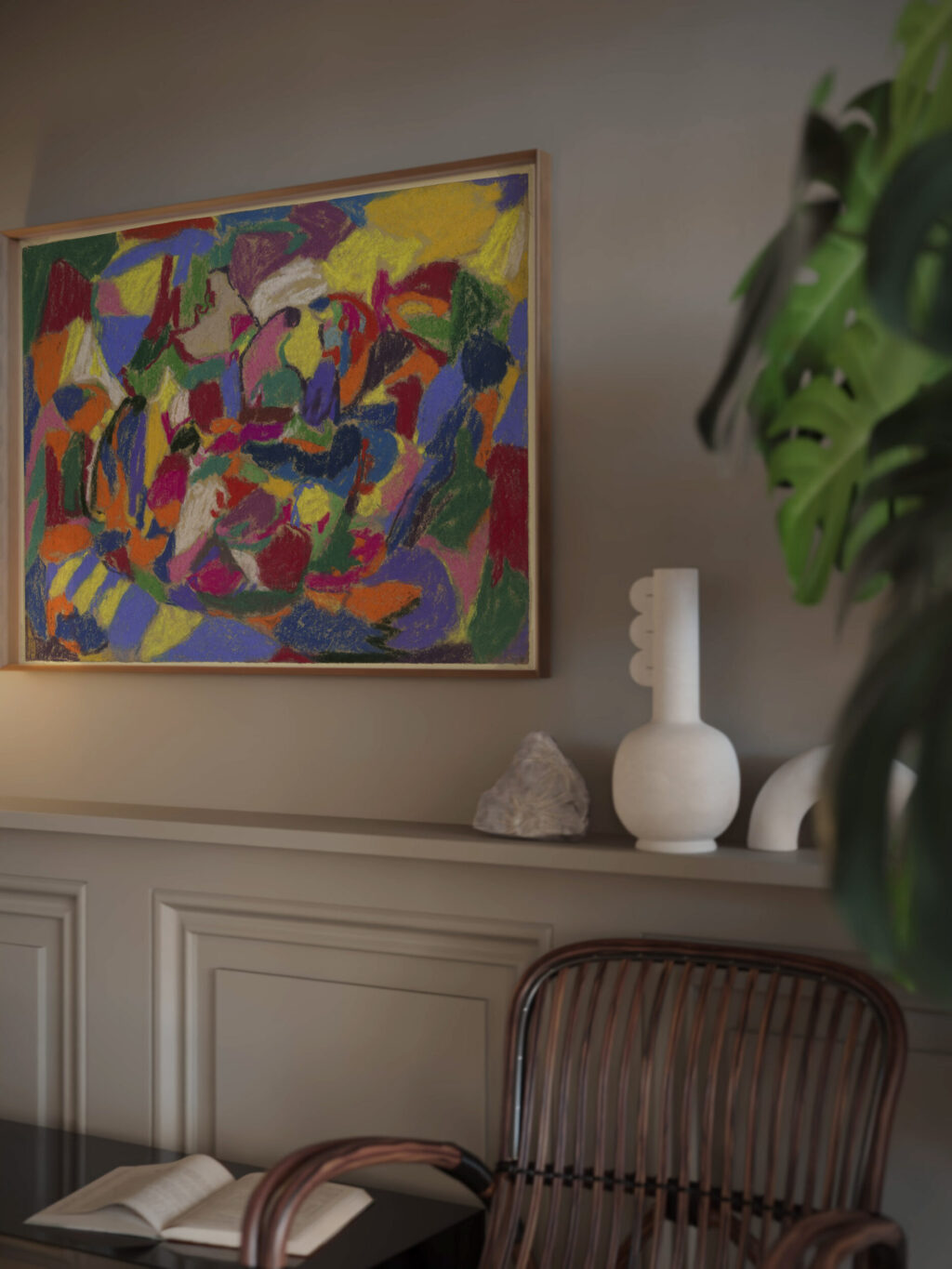 Abstrakte Komposition Querformat Adolf Holzel video mockup