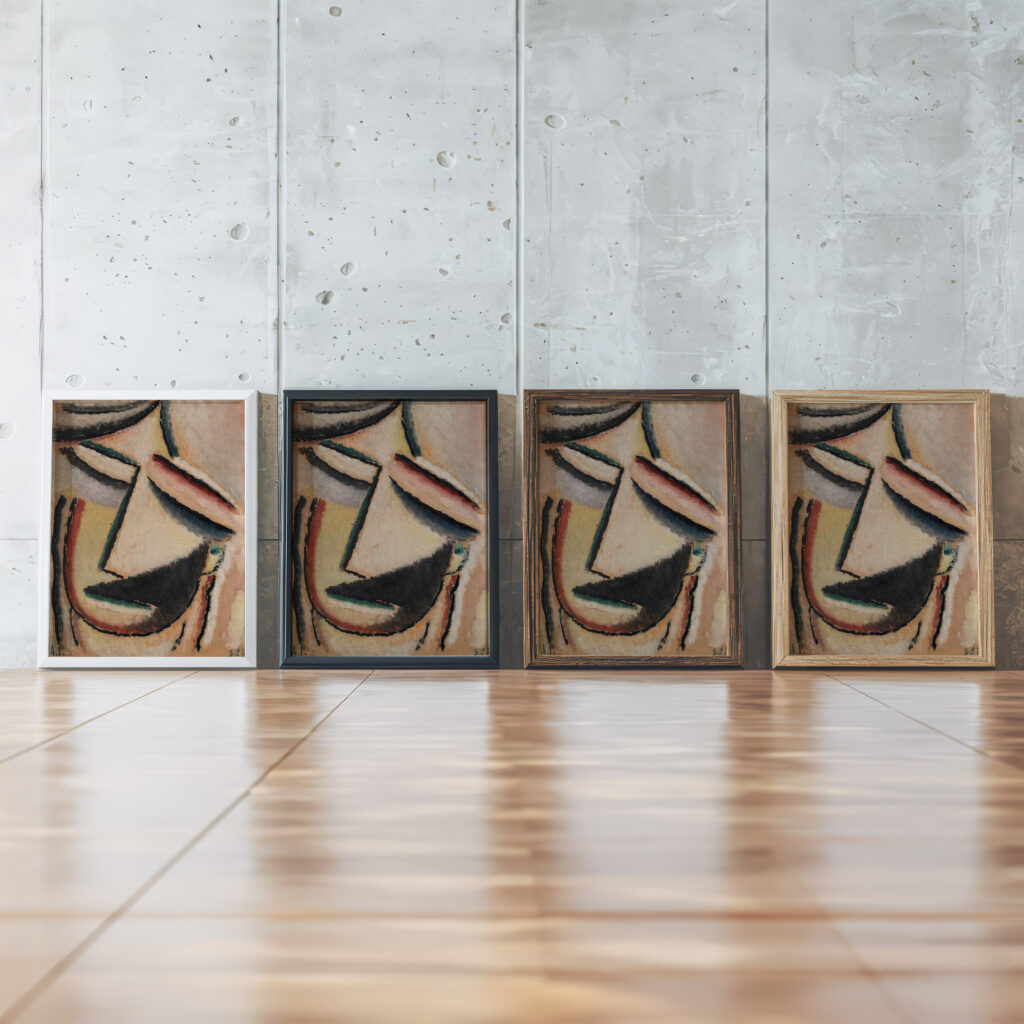 Abstrakter Kopf 1927 Alexej von Jawlensky framed posters mockup