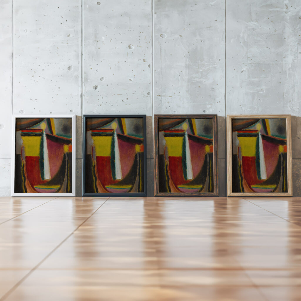 Abstrakter Kopf Abstract Head circa 1922 Alexej von Jawlensky framed posters mockup